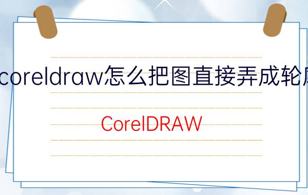 coreldraw怎么把图直接弄成轮廓 CorelDRAW X4中如何制作字体或长方形的轮廓出来？